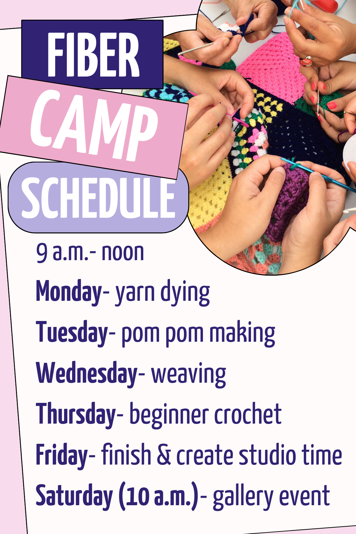 Fiber Camp (Ages 9-12) - June 1-6