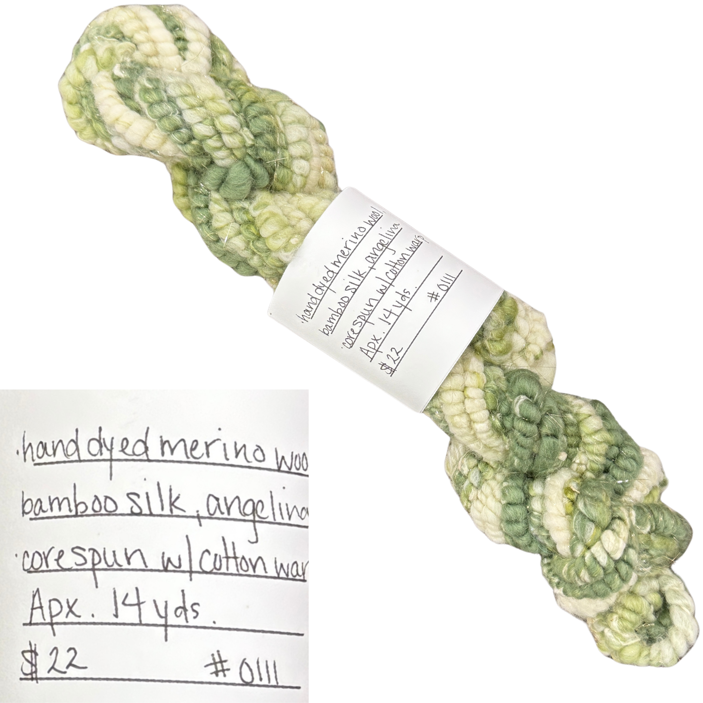Woven Emerald Hand-Spun Fiber
