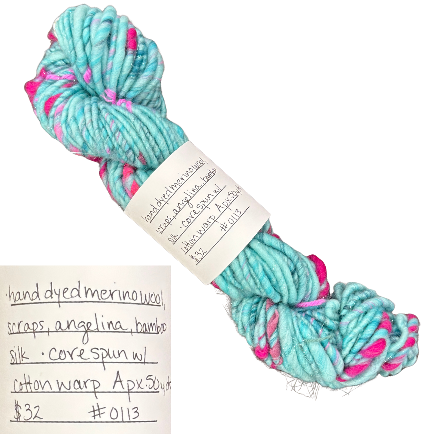 Woven Emerald Hand-Spun Fiber