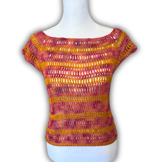 Gryffindor Mesh Cap Sleeve Top
