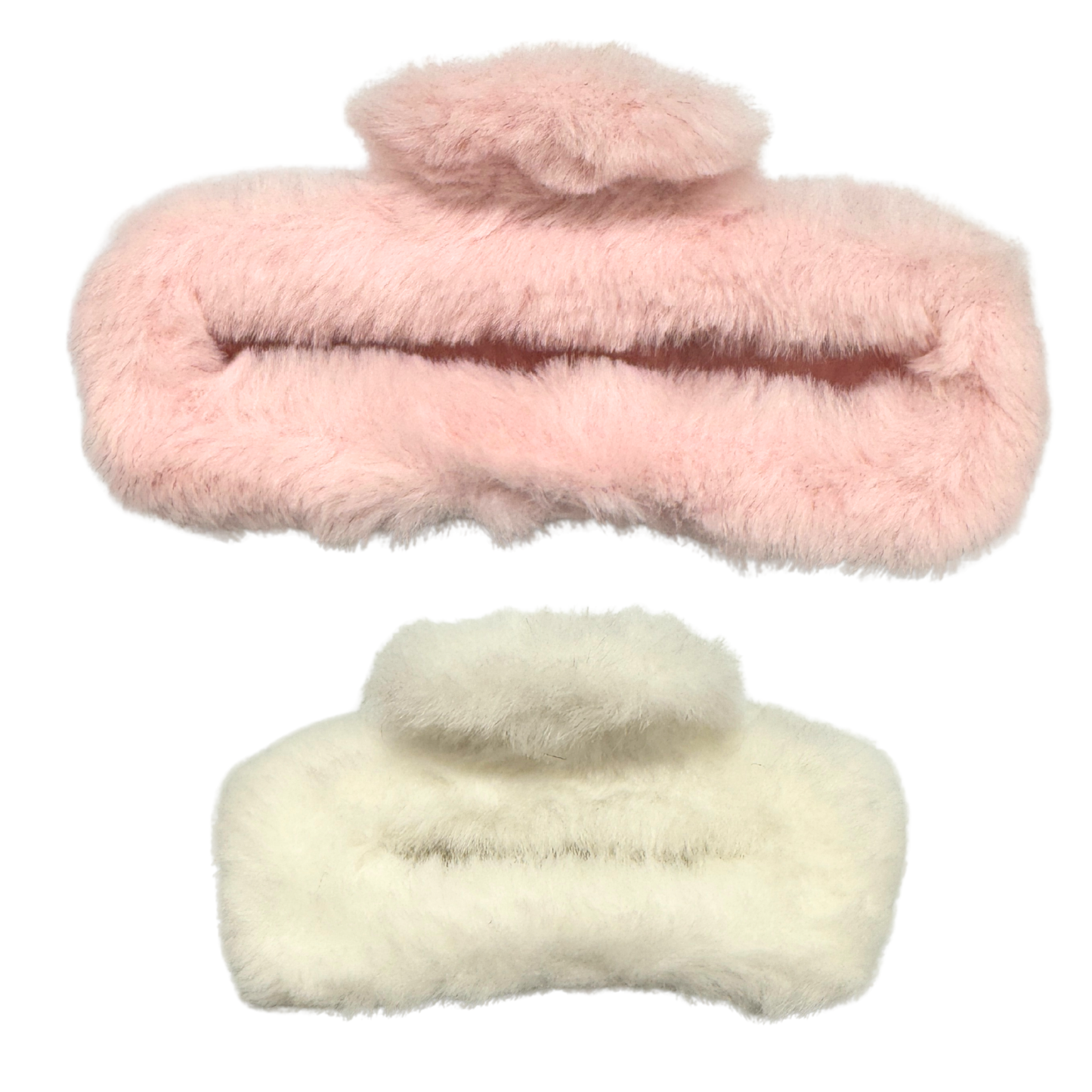 Fuzzy Hair Claw Clips