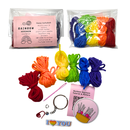 Rainbow Keychain Crochet Kit