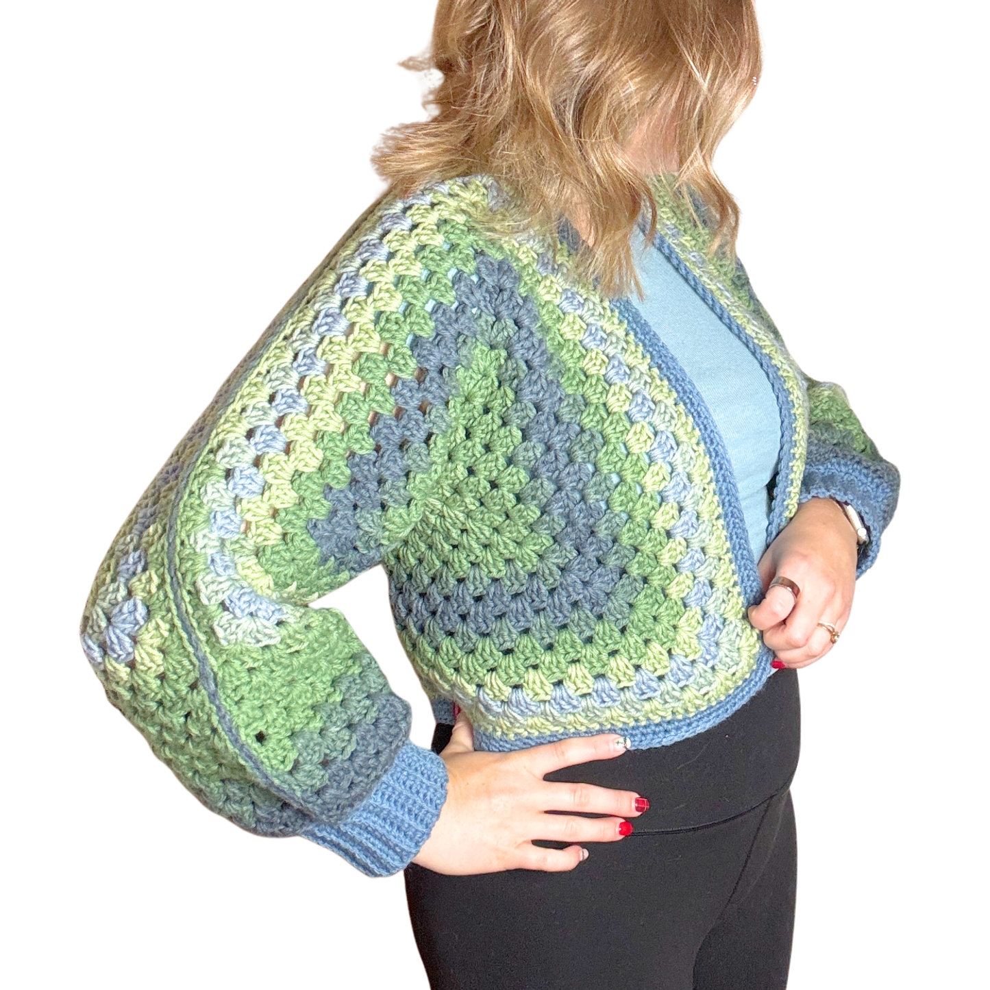 Cropped Hexagon Cardigan