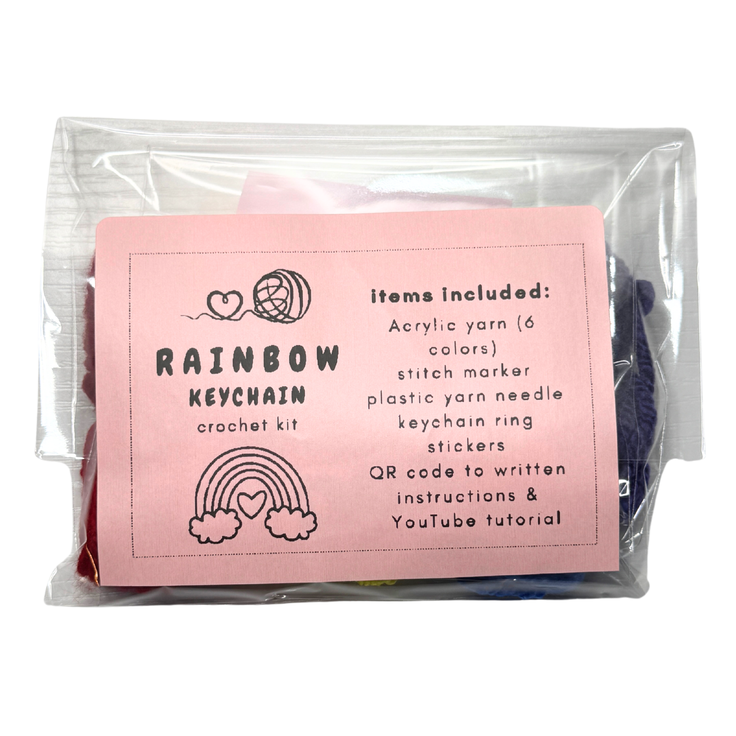 Rainbow Keychain Crochet Kit