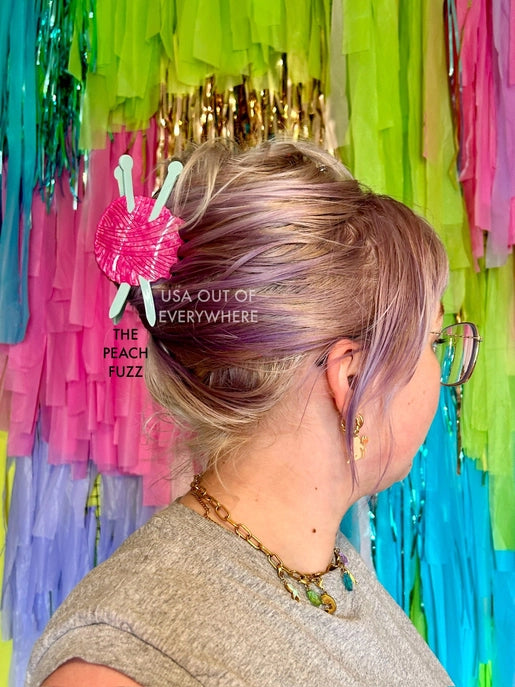 Yarning Hair Claw Clips