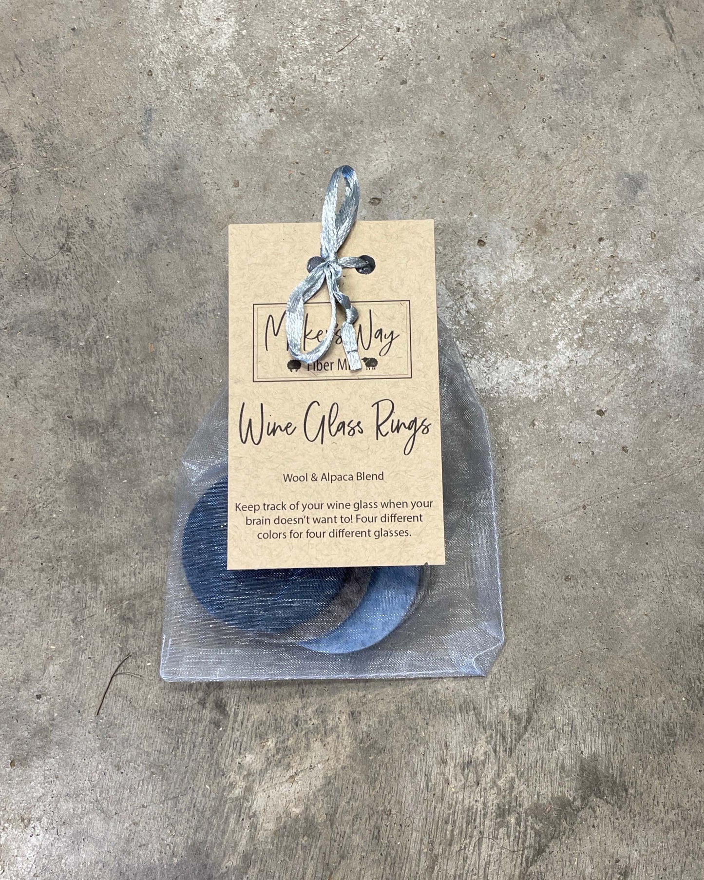 Felted Wine Glass Rings (set of 4)