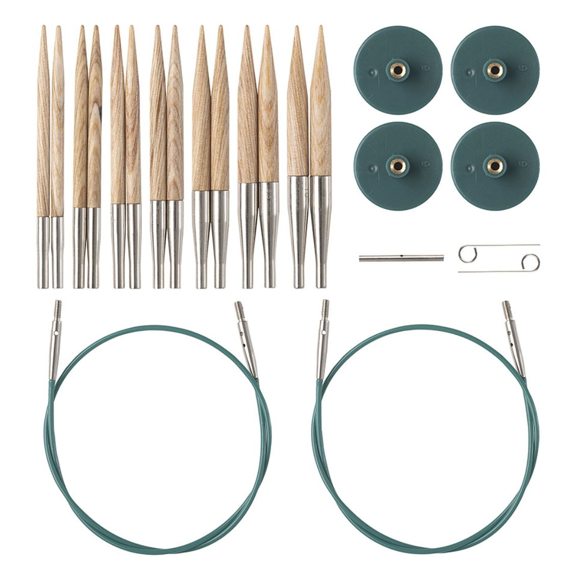 Short Interchangeable Knitting Needle Set