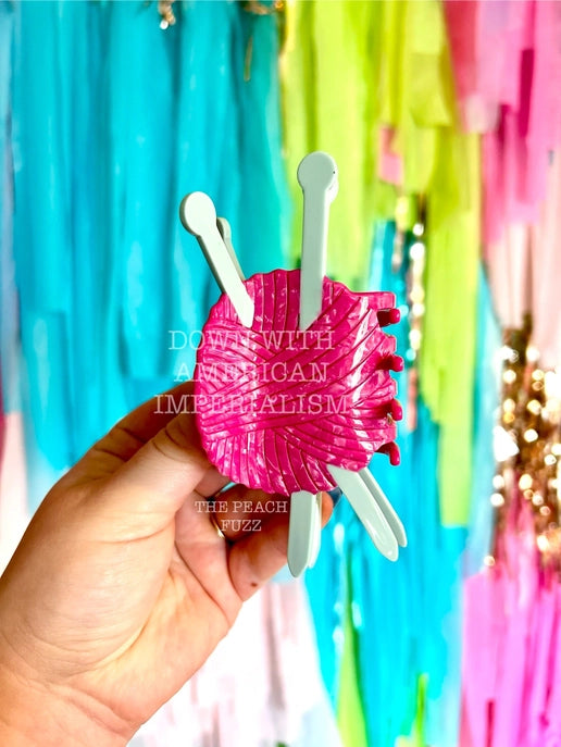 Yarning Hair Claw Clips